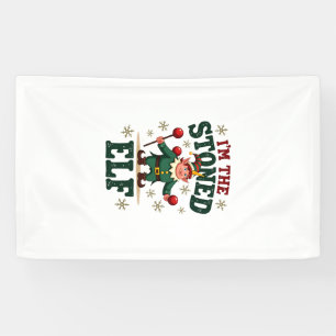 I�m The Stoned Elf Vintage Christmas Dabbing Unico Banner