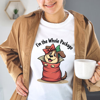 I’m the Whole Package – Funny Gift-Wrapped Dog Tri-Blend Shirt