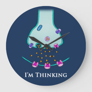 I’m Thinking Neuron Synapse Large Clock
