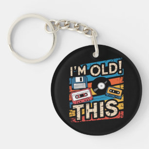 I’m This Old Colourful Retro Music Nostalgia Key Ring
