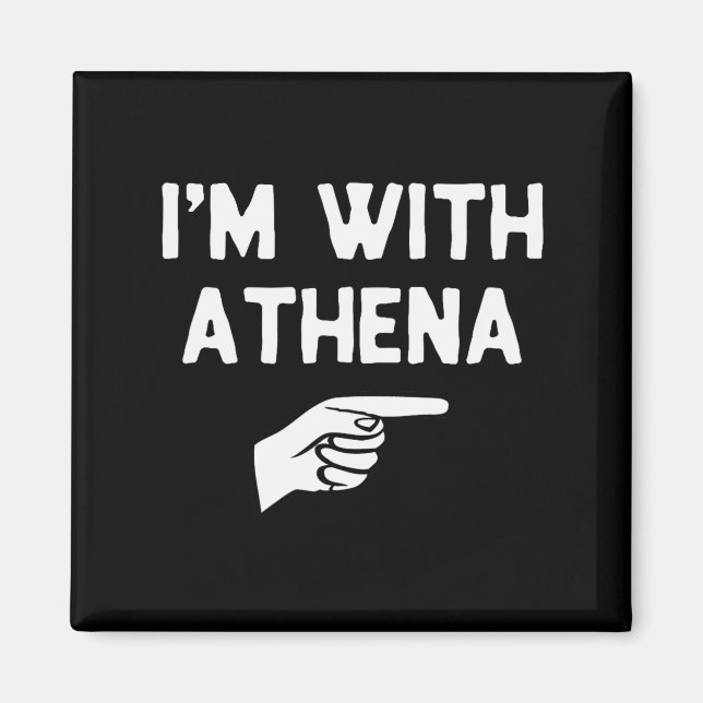 I’m With Athena Funny Halloween Matching Costume  Magnet (Front)