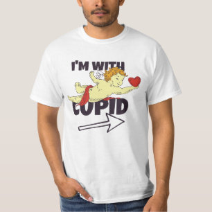 I´m with cupid Armor heart Valentine Gift T-Shirt