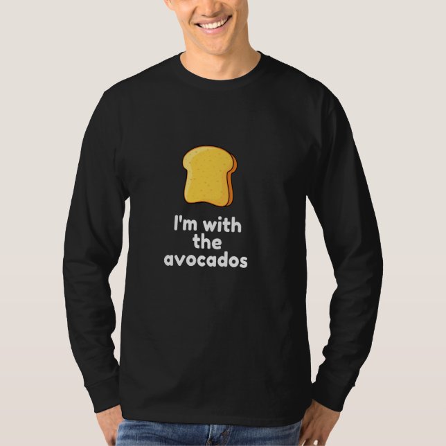 I M With The Avocados Funny Easy Lazy Halloween Co T-Shirt (Front)