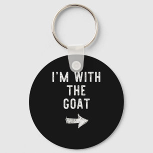 I’m With The Goat Funny Halloween Couple Costume  Key Ring