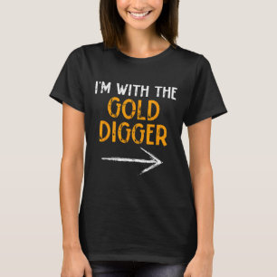 I’m With The Gold Digger Halloween Matching Couple T-Shirt