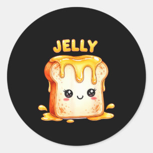 I’m With The Jelly Funny Matching Couple Cute Kawa Classic Round Sticker