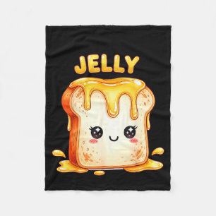 I’m With The Jelly Funny Matching Couple Cute Kawa Fleece Blanket