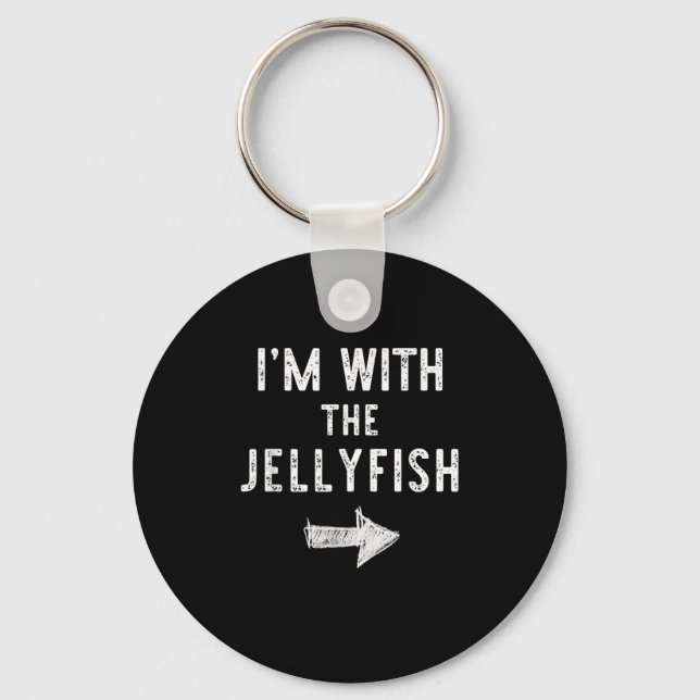 I’m With The Jellyfish Halloween Couple Costume Je Key Ring (Front)