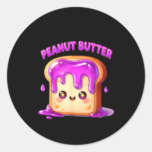 I’m With The Peanut Butter Funny Matching Couple C Classic Round Sticker
