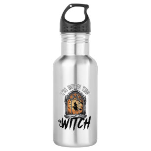 I’m With The Witch Vintage Halloween 532 Ml Water Bottle
