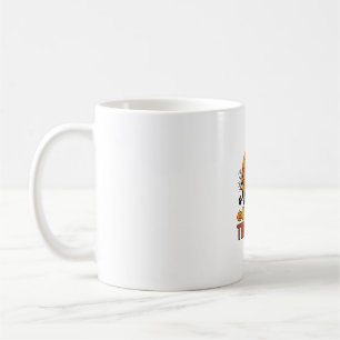 I’m With The Witch Vintage Halloween Castle Design Coffee Mug