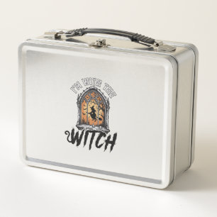 I’m With The Witch Vintage Halloween Metal Lunch Box