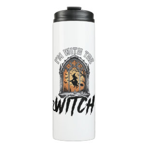 I’m With The Witch Vintage Halloween Thermal Tumbler