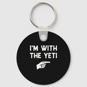 I’m With The Yeti Funny Halloween Matching Costume Key Ring