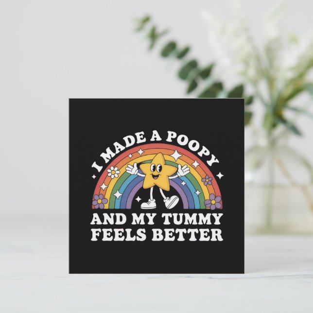 I Made A Poopy Funny Inappropriate Vacation Swap  Invitation (Standing Front)