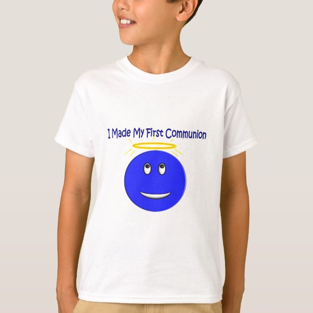 I Made My First Communion Blue T-Shirt (Front)