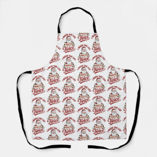 I Made The List Twice Naughty Christmas Santa Apron