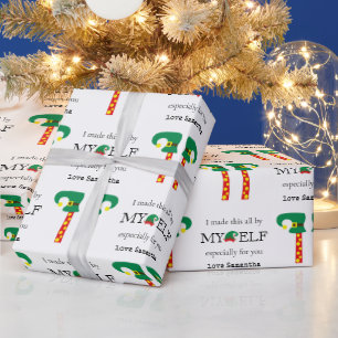 I Made This All by My Elf for Handmade Gifts Name Wrapping Paper
