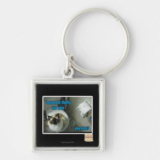 I maed it fluffy fur you key ring (Front)