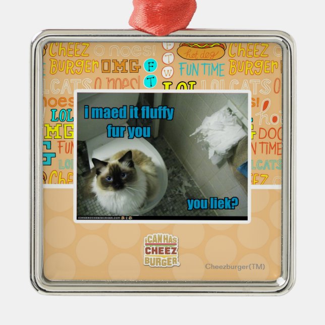 I maed it fluffy fur you metal tree decoration (Front)