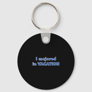 I Majored In Vacation Green Key Ring