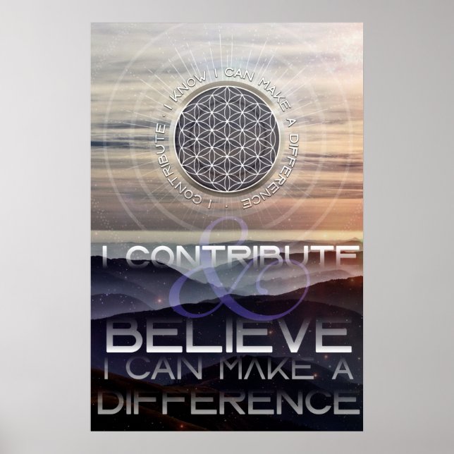I make a difference - Affirmation Wordings Poster (Front)