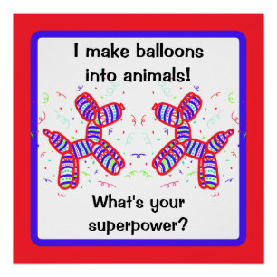 I Make Balloons into Animals Twister Poster