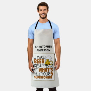 I make beer disappear custom apron