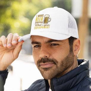 I Make Beer Disappear, Funny Beer Lover T-Shirt Trucker Hat