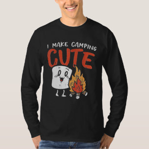 I Make Camping Cute Marshmallow Campfire Camper Ki T-Shirt