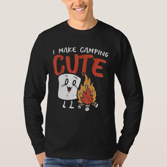 I Make Camping Cute Marshmallow Campfire Camper Ki T-Shirt (Front)