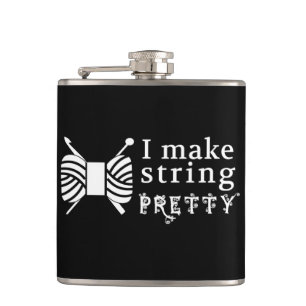 I Make String Pretty Crafts {Dark} Hip Flask