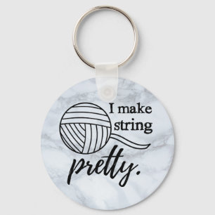I Make String Pretty • Crafts Yarn Marble Key Ring