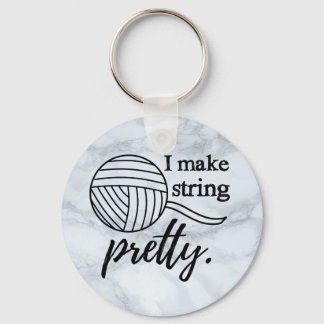 I Make String Pretty • Crafts Yarn Marble Key Ring