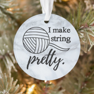I Make String Pretty Yarn + Crafts Ornament