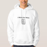 "I Make the Rules" Funny Men’s Hoodie – Bold State<br><div class="desc">Step into authority with this bold “I Make the Rules” hoodie – the perfect gear for dads, husbands, and men who like their comfort with a side of confidence. Featuring a clean checklist-style icon and witty slogan, this hoodie is made for rule-makers, not followers. Whether you’re manning the grill, running...</div>