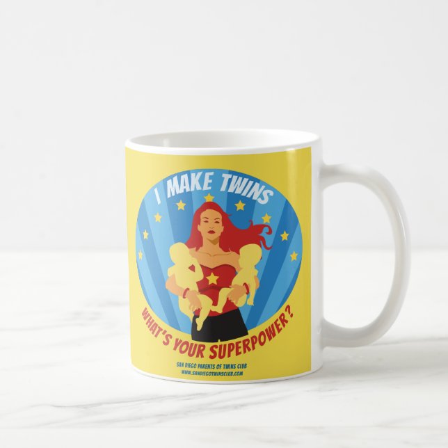 I Make Twins - What's Your Superpower? Coffee Mug (Right)