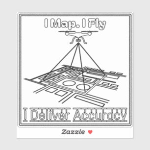 I map, I fly drone sticker