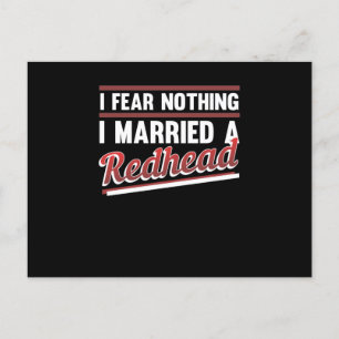 I Married A Redhead Cute Red Hair Girls Women Postcard