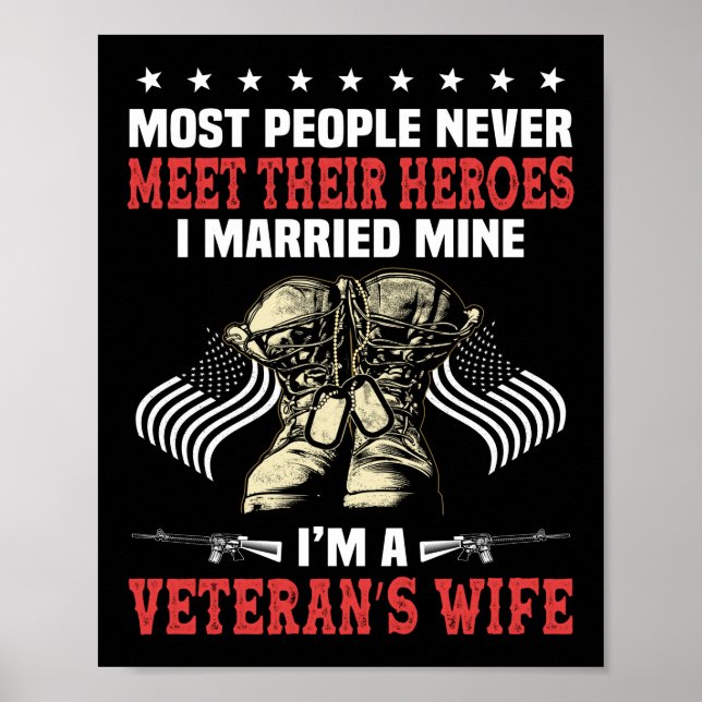 I Married Mine I'm A Veteran's Wife Poster (Front)