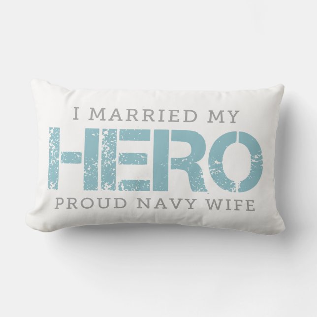 I Married My Hero - Sailor's Wife Lumbar Cushion (Front)