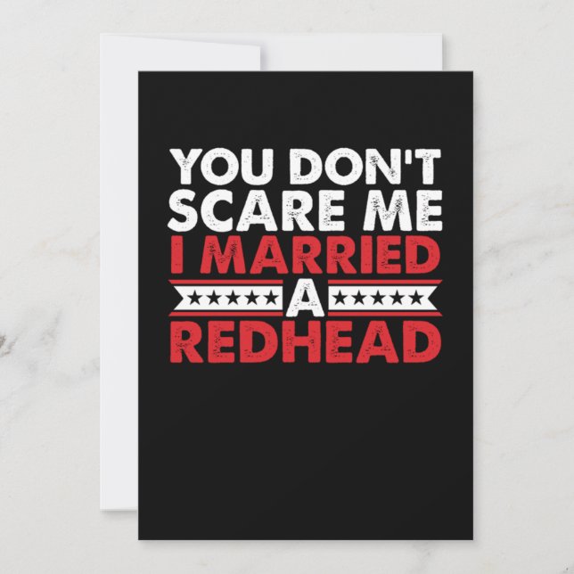 I Married Redhead Wife Husband Ginger Red Hair Gif Invitation (Front)