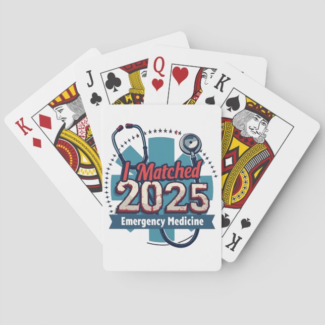 I Matched 2025 Emergency Medicine Playing Cards (Back)