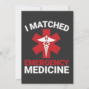 I Matched Emergency Medicine Graduation  Holiday Card