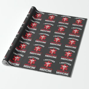 I Matched Emergency Medicine Graduation Wrapping Paper