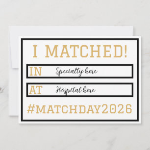 I Matched Match Day Announcement