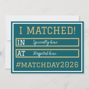 I Matched Match Day Announcement