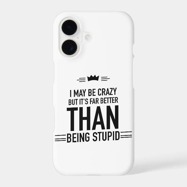 I may be crazy lettered iPhone X Case (Back)
