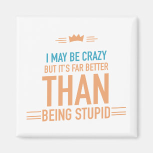I may be crazy lettered magnet