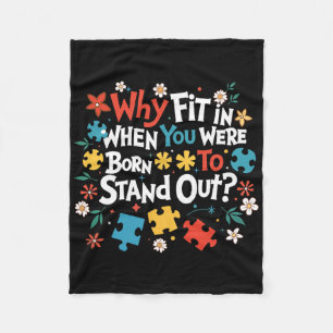 I May Be Non Verbyl Autism Fleece Blanket